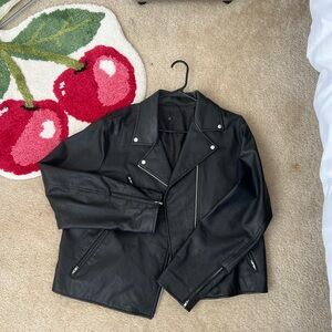 Uniqlo Black Leather Jacket